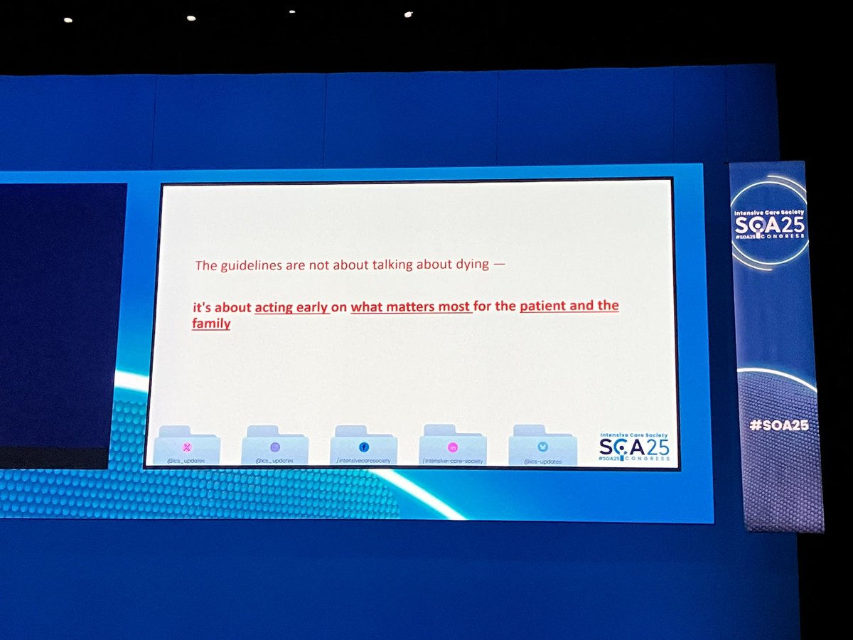 Rebecca 💙 (@resus2runner) on Twitter photo Thinking outside the box #palliativecare
It starts with the first conversation.
What does the patient want?
#SOA2025 <a href="/ICS_updates/">Intensive Care Society 💙</a> Thinking outside the box #palliativecare
It starts with the first conversation.
What does the patient want?
#SOA2025 <a href="/ICS_updates/">Intensive Care Society 💙</a>