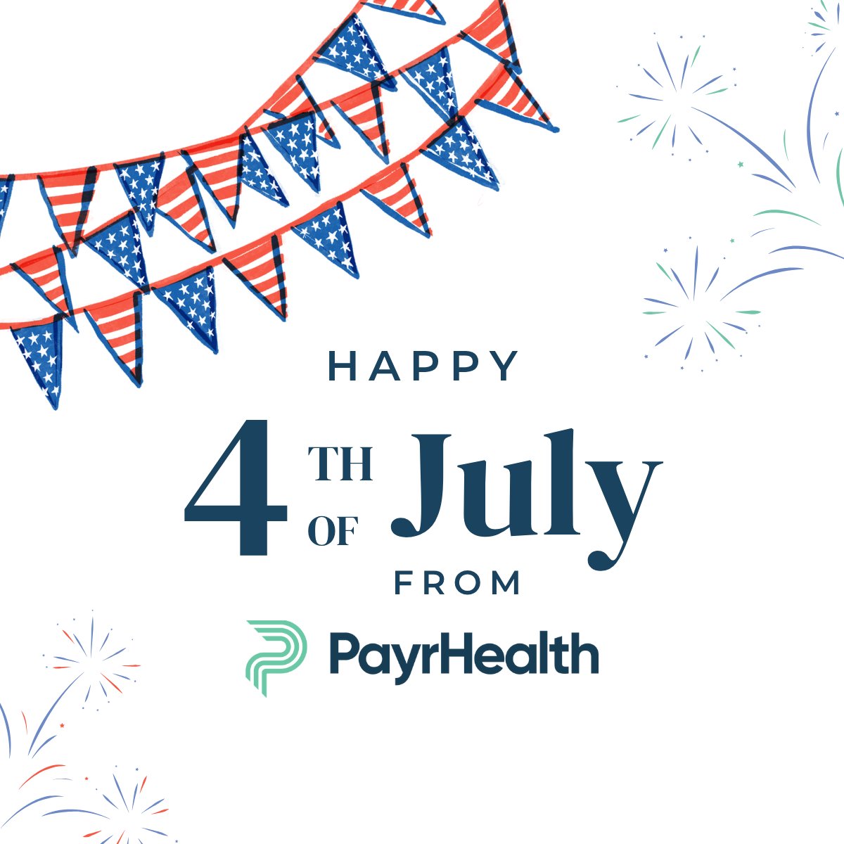 Happy Fourth of July from all of us at PayrHealth! 🇺🇸

We’re grateful for the healthcare heroes keeping our communities strong. Wishing you a safe and joyful holiday! 🎆