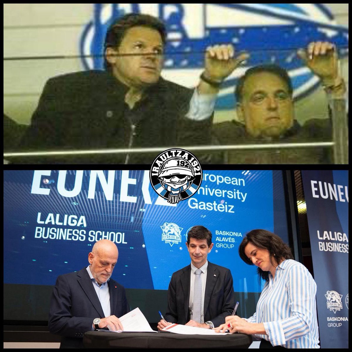 Iraultza 1921 (@iraultza1921) on Twitter photo PASAN LOS DÍAS, LOS MESES, LOS AÑOS PERO EL DOLOR Y EL ODIO ES EL MISMO DE AQUEL DÍA.
<a href="/Alaves/">Deportivo Alavés</a> traer a este personaje, es reírse, burlarse, ofender, ridiculizar y menospreciar la historia del Alavesismo. <a href="/Tebasjavier/">Javier Tebas Medrano</a> PERSONA NON GRATA. PASAN LOS DÍAS, LOS MESES, LOS AÑOS PERO EL DOLOR Y EL ODIO ES EL MISMO DE AQUEL DÍA.
<a href="/Alaves/">Deportivo Alavés</a> traer a este personaje, es reírse, burlarse, ofender, ridiculizar y menospreciar la historia del Alavesismo. <a href="/Tebasjavier/">Javier Tebas Medrano</a> PERSONA NON GRATA.