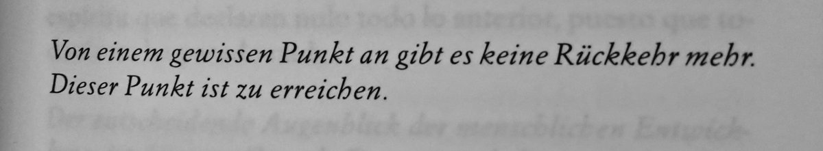 "A partir de cierto punto no hay retorno. Ese es el punto que hay que alcanzar". #FranzKafka