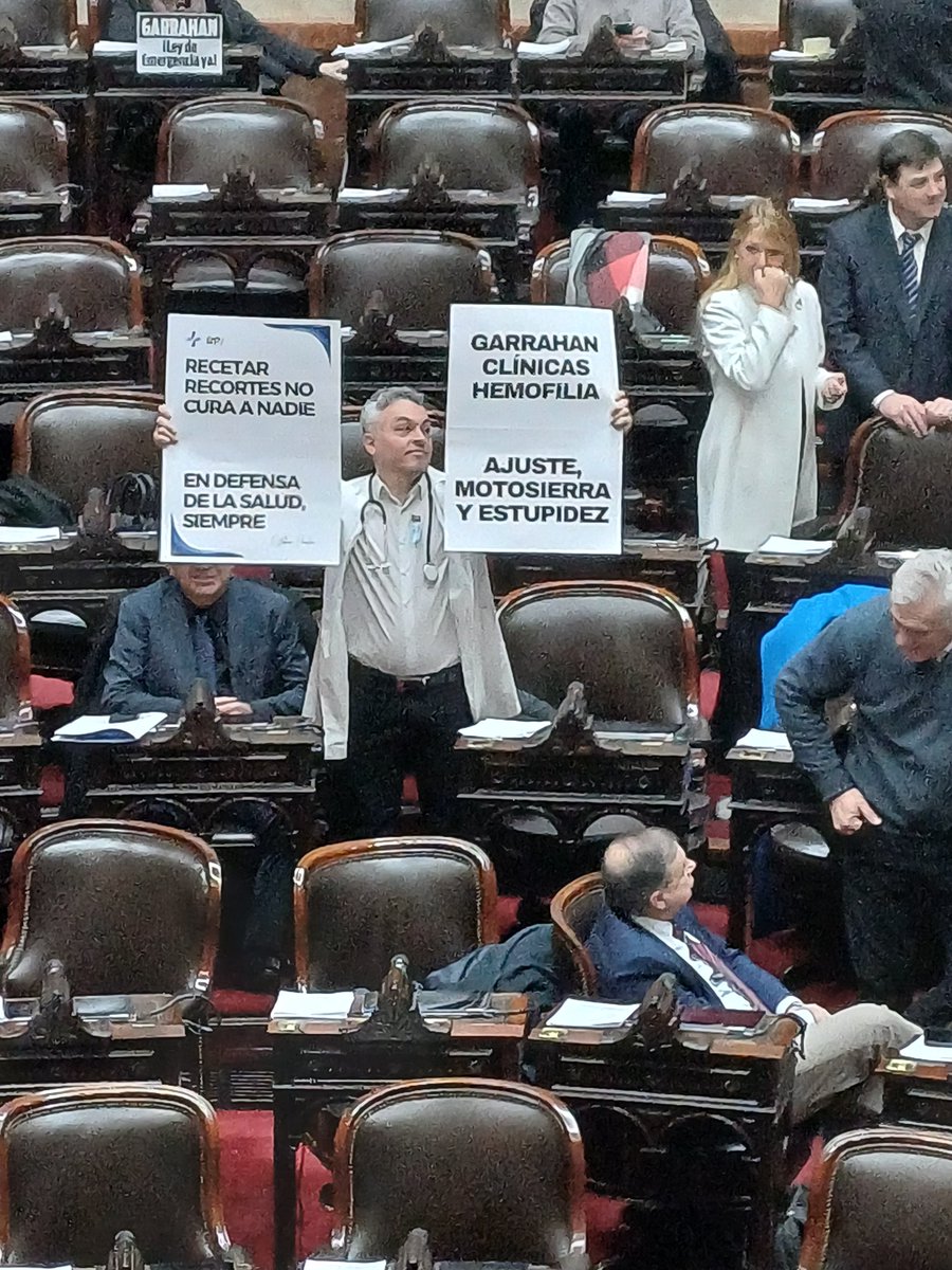 ddeurieta's tweet photo. Diputados. 

Nuestro Paulón de cada sesión.

Hoy, en modo médico, por los trabajadores del #GARRAHAN. https://t.co/YoNa02AI9t