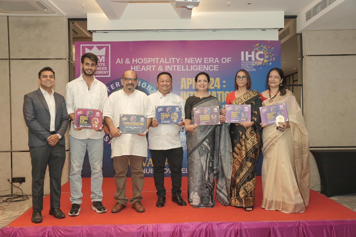 dibarijit's tweet image. Honoured to share the stage with a galaxy of hospitality stars—Assamese food vlogger Dhruva J Kalita, Chef Joel Basumatary, author Rita Jyoti Das, blogger Sanjukta D, food critic Mitali Kalita.
Proud-Koyeli Tours & Travels is featured in the IHC-IAM Hospitality Honours List 2025