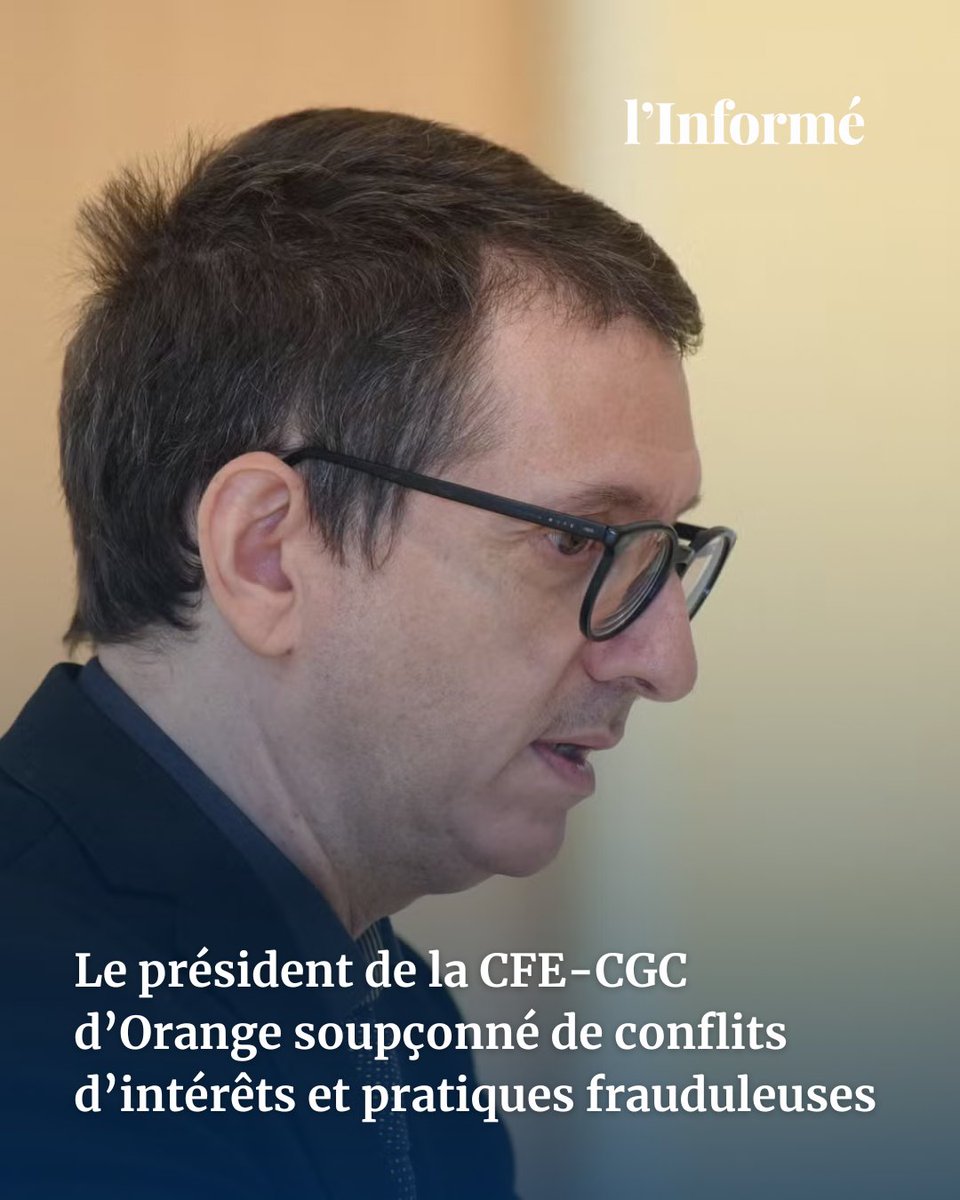 l'InformĂ© (@linforme_) on Twitter photo đ SĂ©bastien Crozier, le prĂ©sident de la CFE-CGC dâOrange, est soupçonnĂ© de conflits dâintĂ©rĂȘts et pratiques frauduleuses, dĂ©voile <a href="/empaquette/">Emmanuel Paquette</a>.
â¶ïž l.linforme.com/2p8za69u đ SĂ©bastien Crozier, le prĂ©sident de la CFE-CGC dâOrange, est soupçonnĂ© de conflits dâintĂ©rĂȘts et pratiques frauduleuses, dĂ©voile <a href="/empaquette/">Emmanuel Paquette</a>.
â¶ïž l.linforme.com/2p8za69u