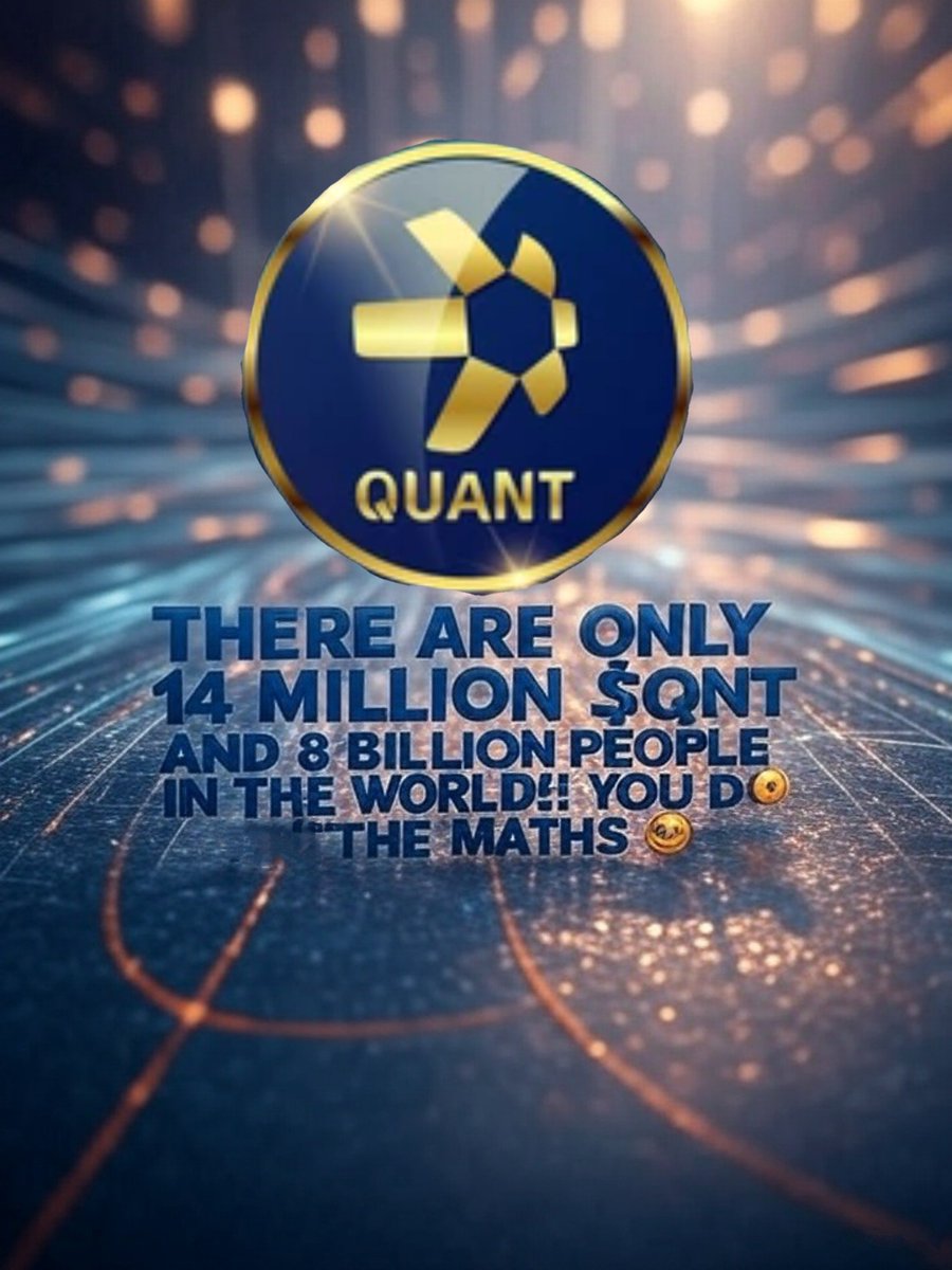 CryptoCool77's tweet image. There Is A Max Supply Of 14.8 MILLION $QNT 

There Are 8 BILLION People In The World

YOU DO THE MATHS!!

@quant_network #QuantFusion