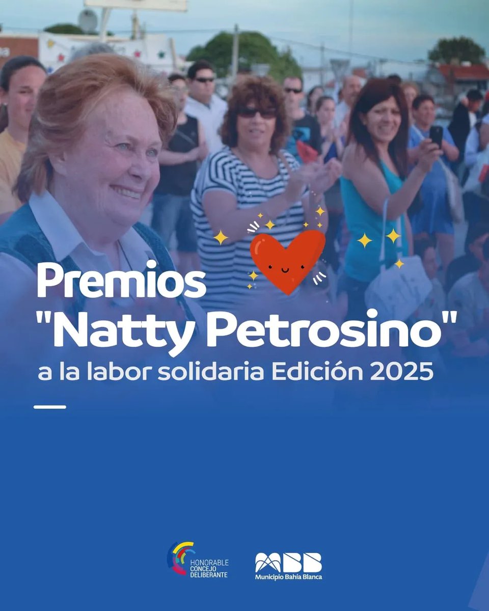📣 Premios “Naty Petrosino” a la labor solidaria – Edición 2025

Ya está abierta la convocatoria para postular a quienes dedican su vida a ayudar a los demás sin pedir nada a cambio. Esta distinción, creada por la ordenanza N° 20.784, reconoce a personas o instituciones sin fines