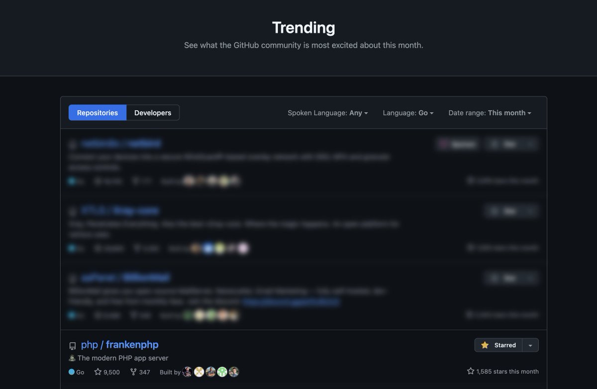 thinkverse's tweet image. Let&apos;s go #FrankenPHP! 1,585 stars this month! 🔥

It&apos;s currently at 9,500 and only needs 500 more for 10k. 🤯

At 10k, a stuffed elePHPant will be made, so let&apos;s push it the rest of the way. 👊