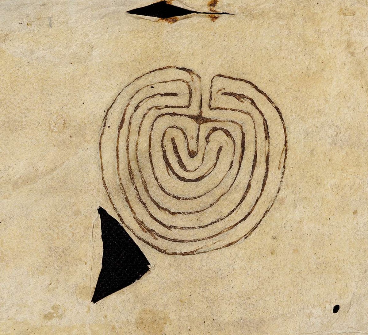Medievalists's tweet photo. There are dozens of labyrinths drawn in medieval manuscripts. Here are a few to check out. See also our article at https://t.co/usx9v3XRk1 for more #labyrinths https://t.co/bRHgkxcZqn
