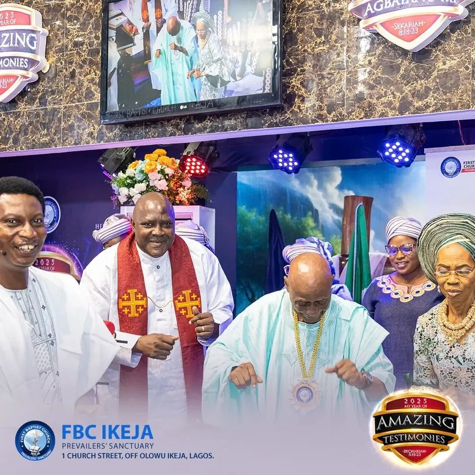 okbabarinde's tweet photo. On Sunday 15th June 2025 at @Fbcikeja1 of @OfficialNBCHQ it was the birthday celebration of our father- Rev. Reuben Otolorin #90 -He is a minister, a mentor, a model, and a MISSIONARY. He is Sincere, Sacrificial, and Selfless with a Servant's heart.
#HapiBirthday
#GodBlessYou https://t.co/YLVAAOcFQA