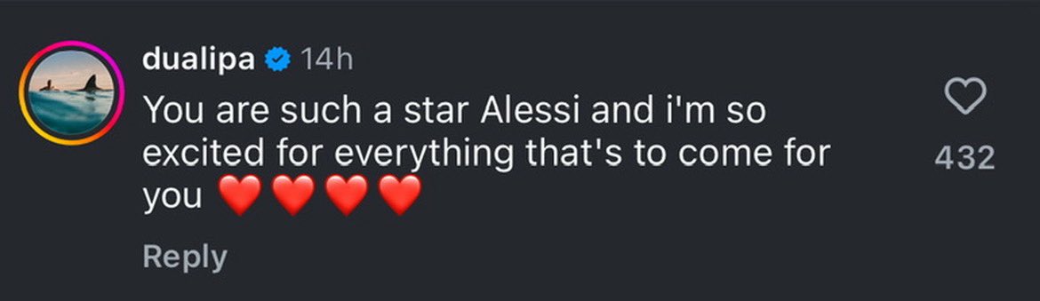 Dua Lipa about Alessi Rose recently 🥹🥹🥹🥹🥹🥹🥹🥹🥹🥹🥹🥹🥹🥹