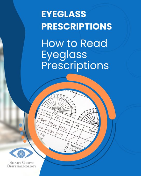 How to Read Eyeglass Prescriptions👓
🤔Understanding your eyeglasses prescription is crucial for informed eye care. Learn how to decode those numbers and enhance your vision clarity!
shadygroveophthalmology.com/how-to-read-yo…

For an eye exam in Maryland ➜  SGEyes.com