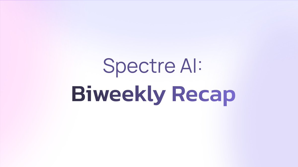 Spectre__AI's tweet photo. Spectre AI Biweekly Recap:

Every day at Spectre AI is important. Our team works from multiple angles to advance, develop, and spread our brand!

Here’s what has been achieved over the last 2 weeks:

1. Partnership with Blackhole $BLACK: we will be adding liquidity to @BlackholeDex, with more integrations between both platforms to follow.

2. Over $1,750,000+ in buybacks have been completed in total.

3. Alex Becker @ZssBecker video on $SPECT: https://t.co/PED3xPoNie

4. Partnership with Gradient $GRAY: we will be committing liquidity to the SPECTRE/wETH trading pair on @useGradient, which will be used to facilitate price-impact-free trading on our pair.

5. @bubblemaps V2 Integration: enhanced wallet tracking, supply flow, transfer patterns, and more - directly inside the Spectre AI platform.

6. Development progress in action: Day/Night mode, User Subscriptions, AI Screener Customized Layout.

Stay tuned for more updates, development showcases, and surprises!

#ai