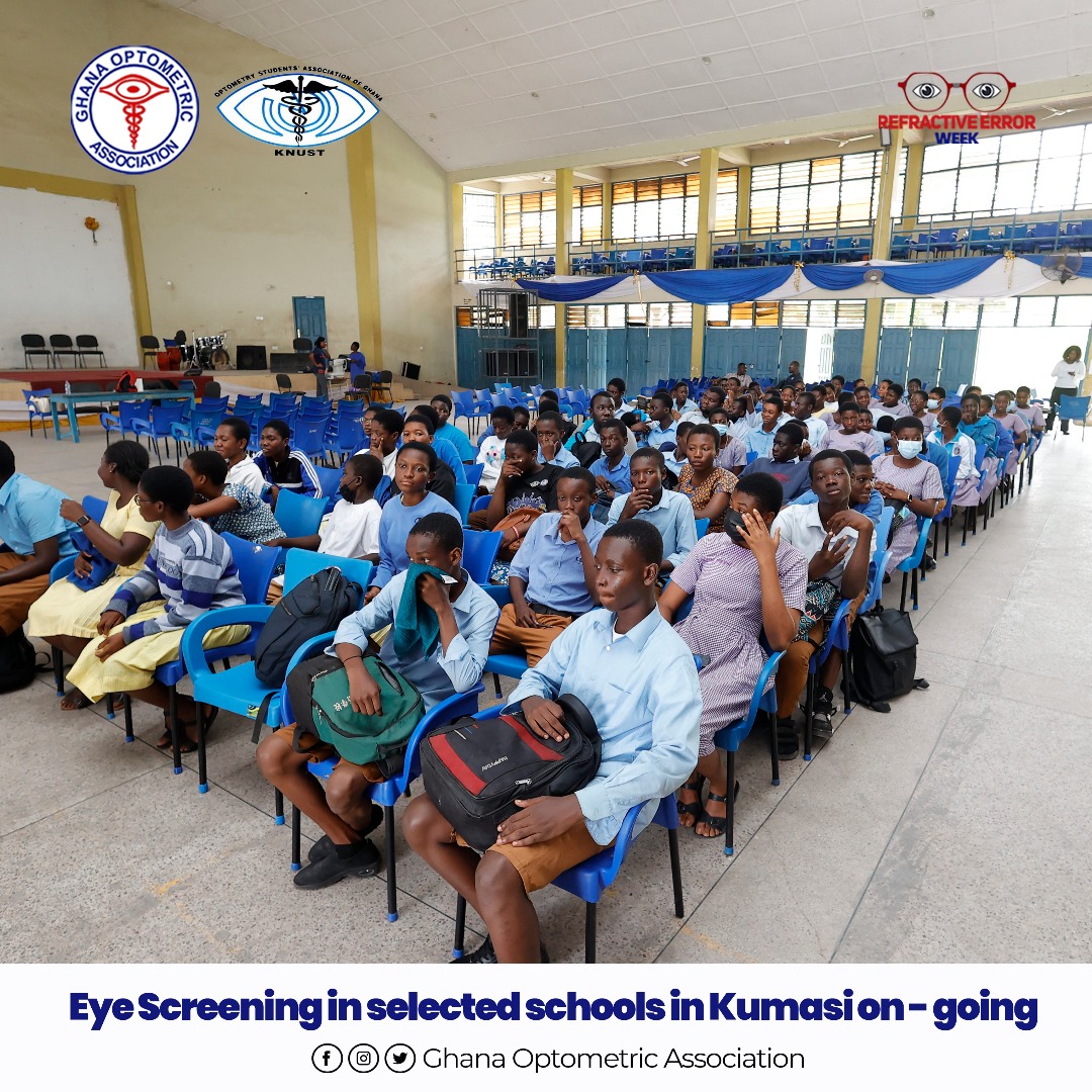 GOAssoc's tweet image. Comprehensive eye screenings are ongoing in selected schools across Kumasi as part of Refractive Error Week. 

#refractiveerrorweek