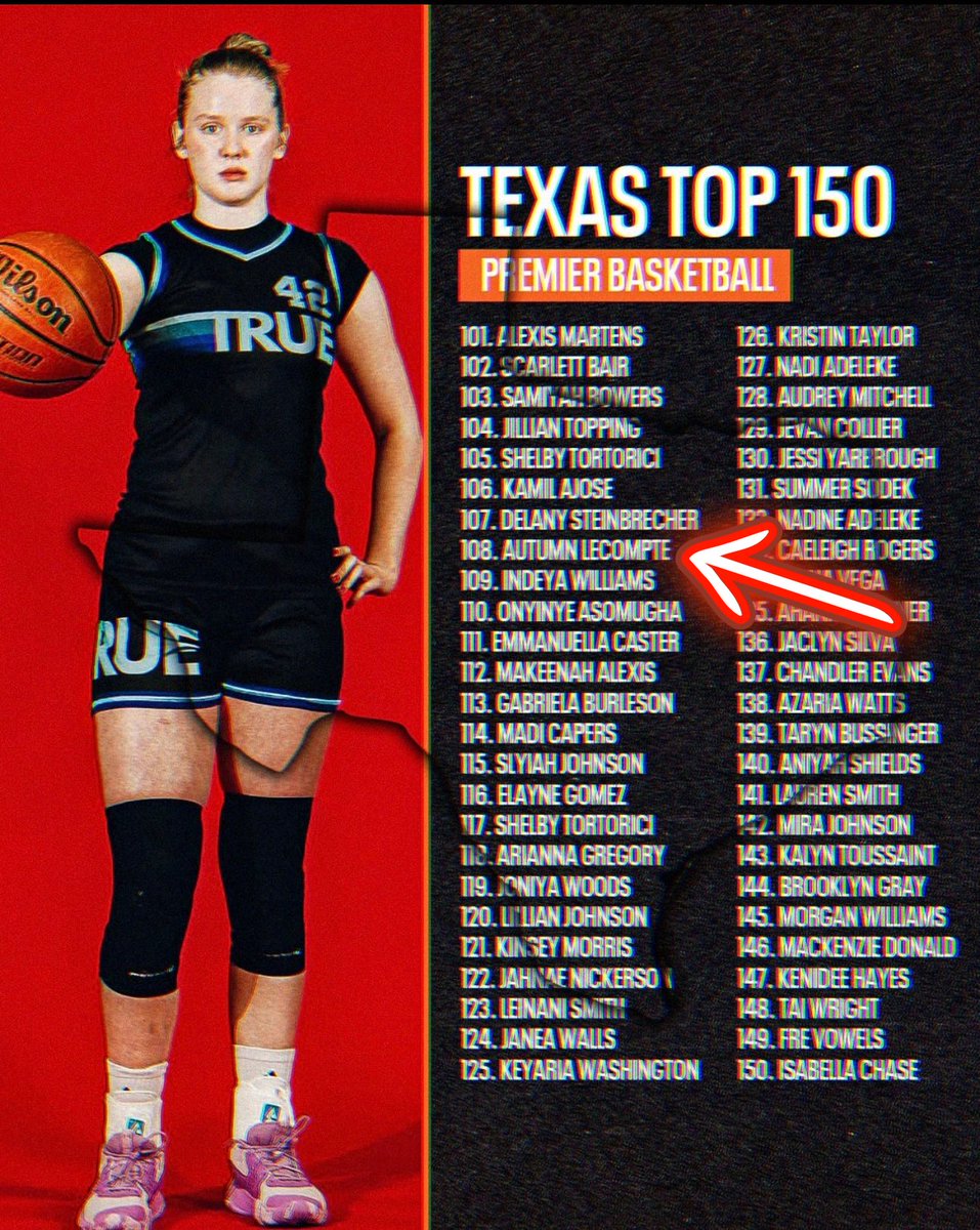 Autumn Lecompte (@lecompteautumn2) on Twitter photo Well look at this! My name made the list 😄 Honored and grateful for the recognition—beyond excited to be listed among the top hoopers in Texas! Thank you <a href="/PBRhoops/">Premier Basketball</a> for the love! #108 #ProSkillsHTX #ClassOf2026
<a href="/ProskillsHTX/">Nike Proskills Houston</a> <a href="/dexsmooth/">Coach-Dex 17U (E-40)</a> <a href="/hooperut/">Bryan Harris</a> <a href="/BH_Athletics/">Barbers Hill Athletics</a> Well look at this! My name made the list 😄 Honored and grateful for the recognition—beyond excited to be listed among the top hoopers in Texas! Thank you <a href="/PBRhoops/">Premier Basketball</a> for the love! #108 #ProSkillsHTX #ClassOf2026
<a href="/ProskillsHTX/">Nike Proskills Houston</a> <a href="/dexsmooth/">Coach-Dex 17U (E-40)</a> <a href="/hooperut/">Bryan Harris</a> <a href="/BH_Athletics/">Barbers Hill Athletics</a>