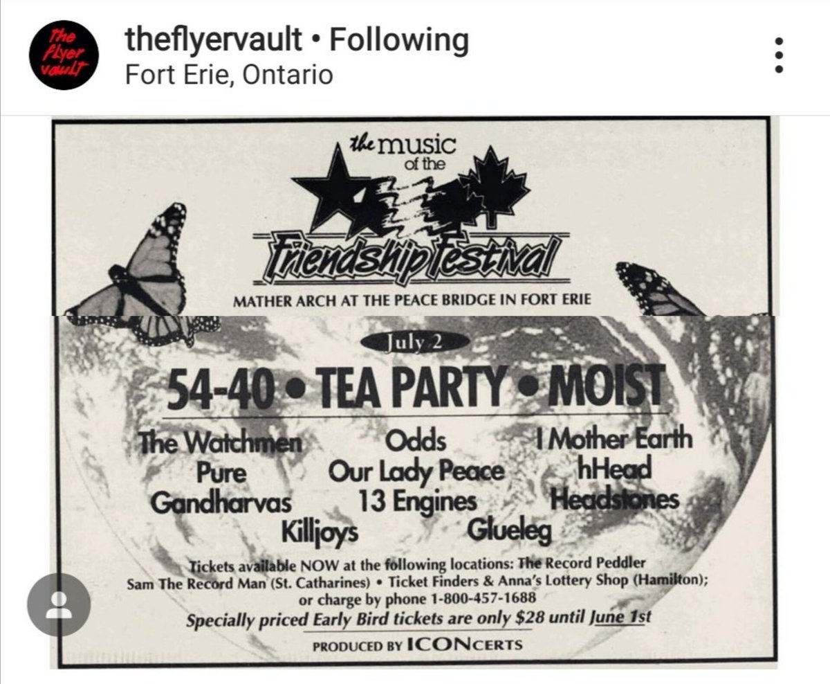 RaveDrool's tweet photo. On this day in 1995...
@5440 @theteapartyband @moistonline @Watchmenmusic @oddsmusic @IMotherEarth @jordybirch @OurLadyPeace #hHead @thegandharvas #13Engines @theheadstones @__TheKilljoys @GluelegMusic https://t.co/OT9q68W8DI