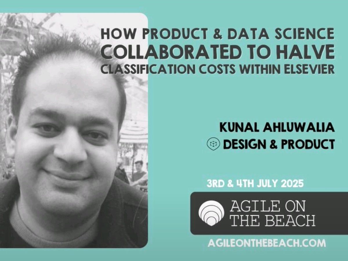 KunalOx's tweet photo. Arrived in Cornwall for @Agileonthebeach, this year I'm going to be speaking about how Product &amp; Data Science collaborated to use generative AI to scale our research paper classification process at SSRN.

If you're coming along, catch me at 11AM on Friday (4th July) in Studio K. https://t.co/L3zgXQo9oX