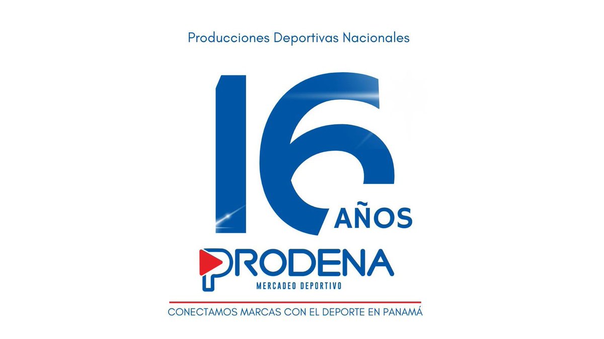 Prodenapanama's tweet photo. Hoy celebramos 16 años haciendo lo que más nos apasiona: conectar marcas con la fuerza y la emoción del deporte. 

En cada producción televisiva, en cada patrocinio gestionado, en cada espacio comercial activado, hemos puesto nuestro compromiso. https://t.co/VYsguIqB2n