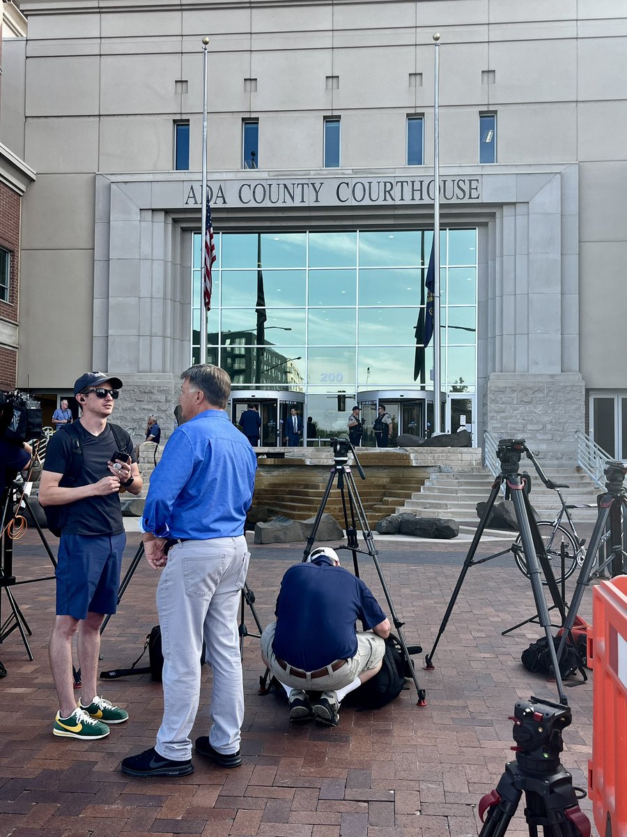 The Ada County Courthouse in Boise is surrounded by cameras, before accused murderer Bryan Kohberger is expected to make a plea deal to dodge Idaho’s death penalty. 
<a href="/KIRO7Seattle/">KIRO 7</a> will be live on TV and streaming whatever happens here. 
Some family of victims are arriving angry.
