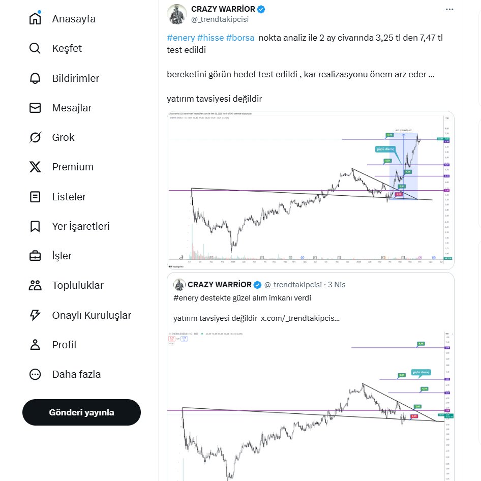 _trendtakipcisi's tweet photo. #enery #hisse #borsa öncesi sonrası 

3,25 paylaşımı 2 ayda 7,47 tl test edildi 

 hedef test edildi , hedef noktasındaki mumlara dikkat 😎
#abonelerim %133 civarı kar marjını elde ettiler ... 
bereketini görsünler 

#lrsho ,#adese , #metur ,#enery #tgsas sadece birkaçı 
sayfamdan inceleye bilirsiniz ...