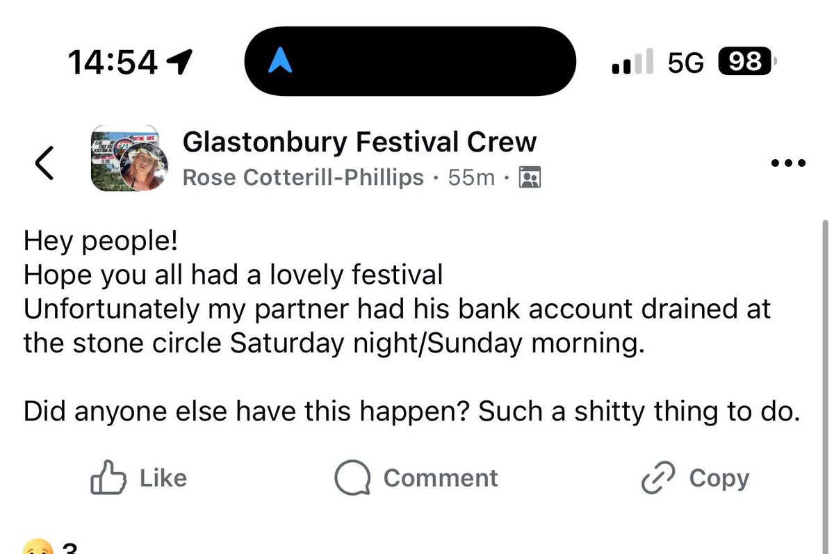 Unfortunately her partner had £5 come out of his bank every five minutes for six hours.