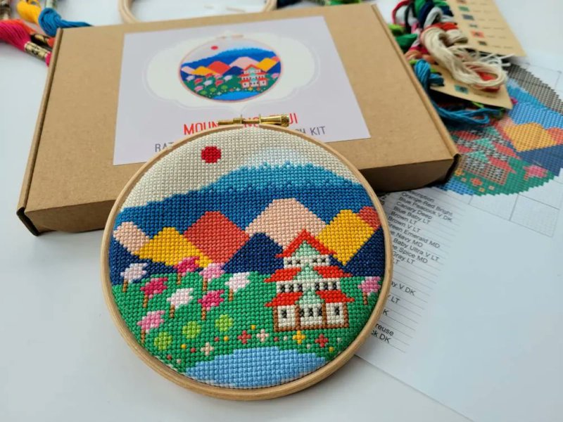 I just received Mountains Fuji Cross Stitch Kit from Tash via Throne. Thank you! throne.com/shastakats #Wishlist #Throne