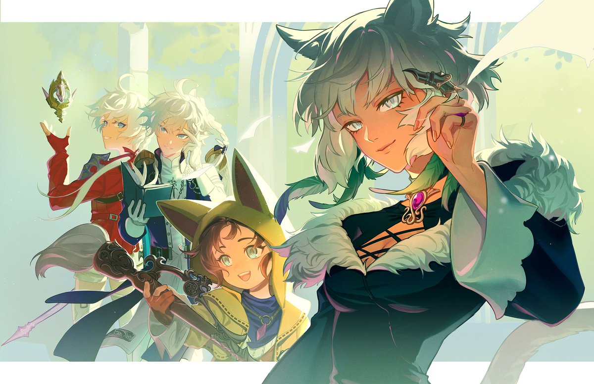 The caster lineup 🍀

Another beautiful collab piece with <a href="/saiunaura/">LN🔸</a> and <a href="/Lowarghh/">LOWAH | 로와 🔜 ANIME EXPO D28</a> ! #ffxiv