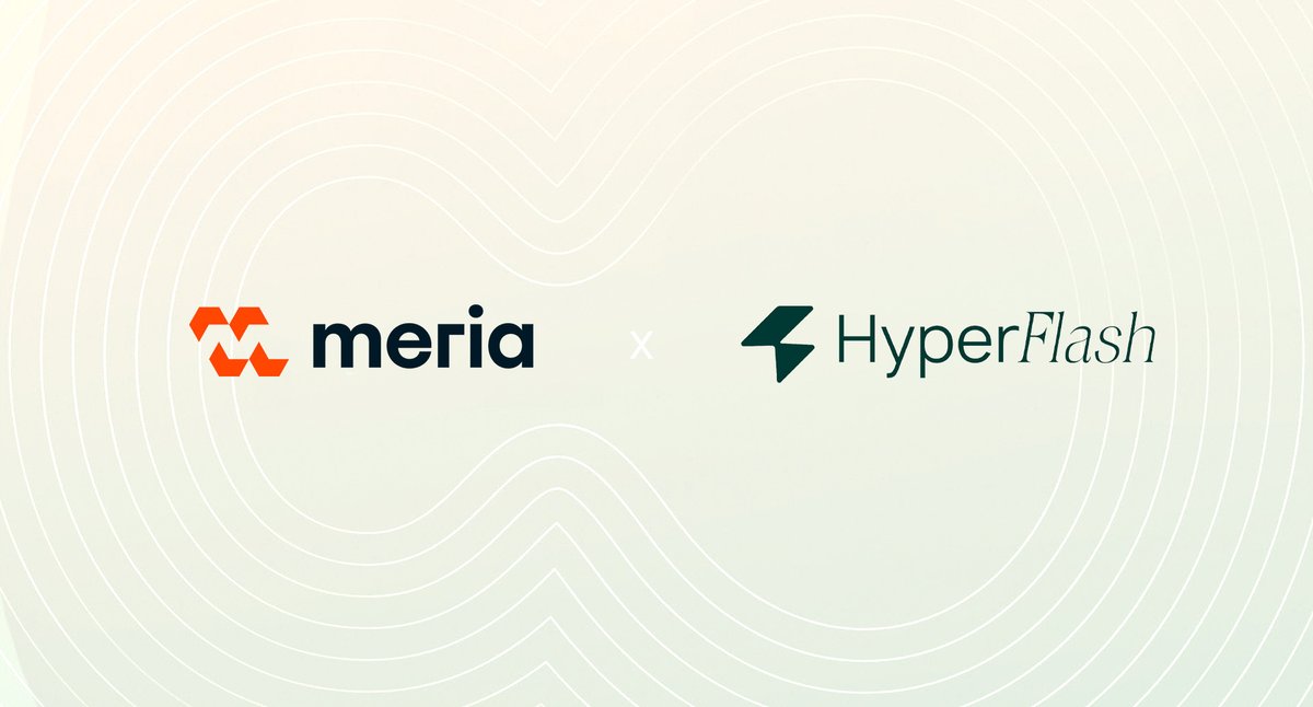 Meria (@meria_finance) on Twitter photo Proud to be part of the <a href="/HyperFlash_hl/">HyperFlash</a> validator set 🔥
HyperFlash is a next-generation staking protocol on HyperEVM that combines Liquid Staking Tokens (LSTs) with Maximum Extractable Value (MEV) strategies.
🔗 app.hyperliquid.xyz/staking Proud to be part of the <a href="/HyperFlash_hl/">HyperFlash</a> validator set 🔥
HyperFlash is a next-generation staking protocol on HyperEVM that combines Liquid Staking Tokens (LSTs) with Maximum Extractable Value (MEV) strategies.
🔗 app.hyperliquid.xyz/staking
