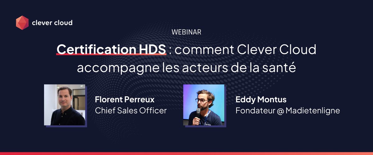 clever_cloudFR's tweet image. [𝗪𝗘𝗕𝗜𝗡𝗔𝗥] 3 semaines. Zéro stress. 2500 pros migrés ✅

Madietenligne a quitté son infra baremetal + Azure pour un PaaS HDS souverain. Eddy Montus raconte comment et pourquoi.

🎯 Données de santé ? Migration cloud ? C’est pour vous.

👉 app.livestorm.co/clevercloud/ce…