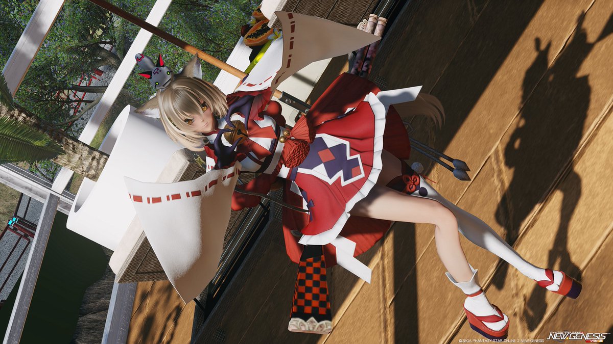 echizen_alice's tweet photo. 今日のガチャのコス（当たった）&amp;アクセ（買った）。髪型はイメージと違ったので、手持ちの髪型で猫に寄せました。
#PSO2NGS #PSO2NGS_SS https://t.co/plE2oG2pNy