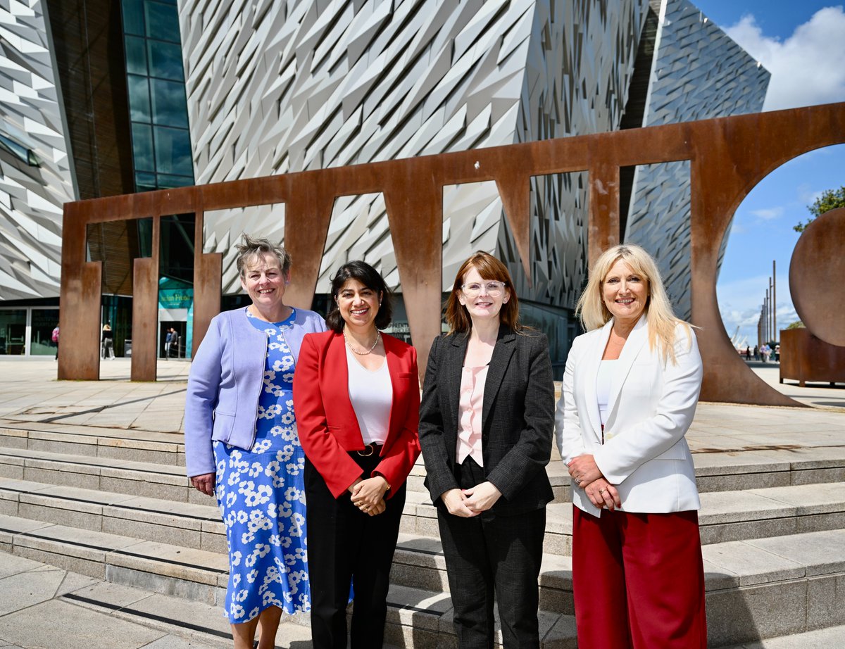 Economy_NI's tweet photo. At @TitanicBelfast today @Economy_NI Minister @CArchibald_SF and representatives from @NIrelandTA met with @SeemaMalhotra1 MP, Minister for Migration and Citizenship @ukhomeoffice, to discuss the ongoing concerns regarding the UK Electronic Travel Authorisation Scheme.

Speaking afterwards the Minister said:  “Today was an opportunity for Minister Malhotra to hear first-hand the very real impact that the ETA is having on our tourism industry.  

"Our all-island economy is vital, and seamless all-island travel is key to building on the growth we have seen in our tourism sector. The ETA is threatening this growth and therefore it is of paramount importance that a solution is put in place.”