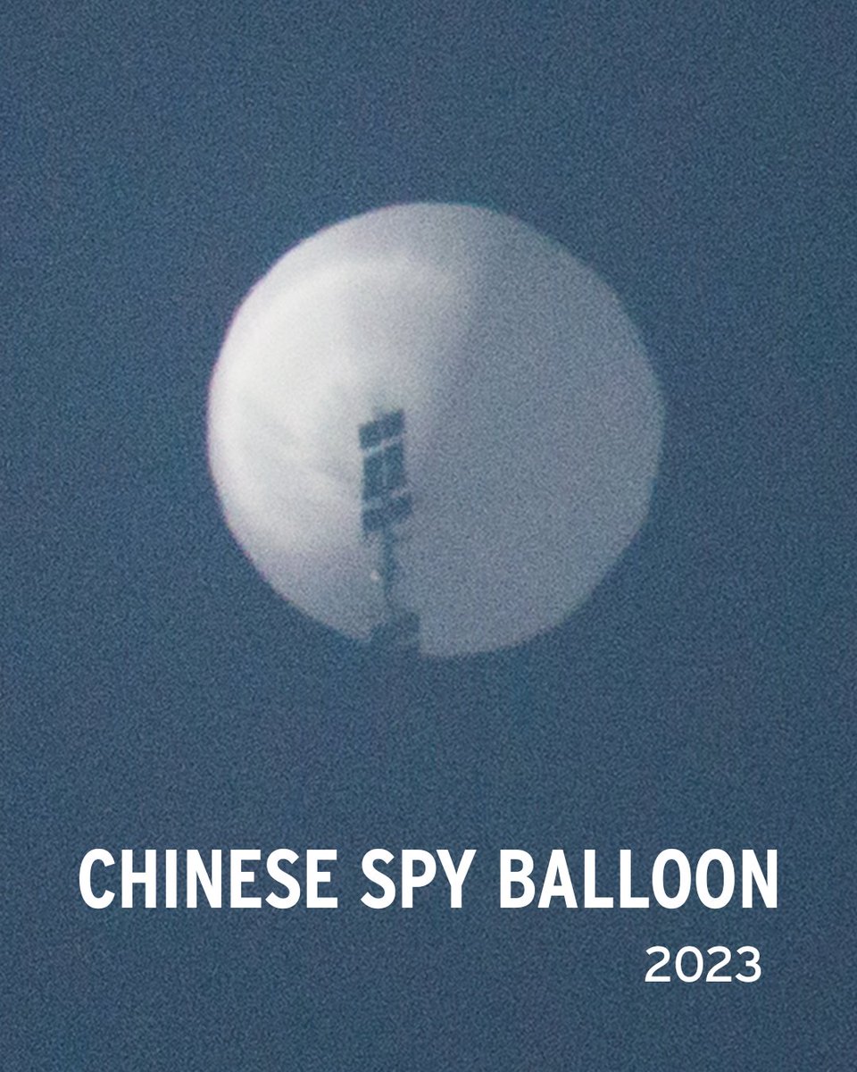 IntlSpyMuseum's tweet image. 🛸 Happy UFO Day! But before you look to the stars, remember: "unidentified" doesn't always mean "alien."
In the intelligence world, mysterious objects in our skies are often terrestrial but often not concerning. Consider two recent examples:
2023: The Chinese Spy Balloon 🎈…