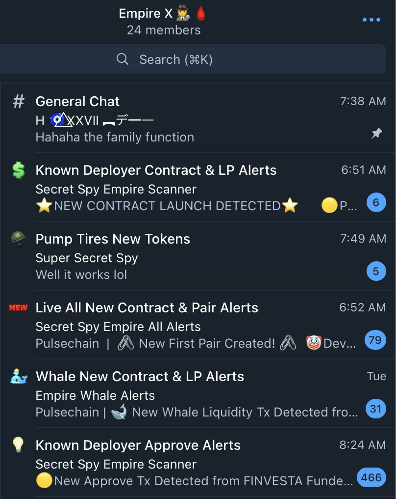 When it comes to being a degen on Pulsechain would you want an edge over the market with Beautiful Bots and a growing community? With the top level degens on $PLS? With a TG trading bot? Many more tools to come.

Get educated now before ALT season kicks in with $ETH.

More