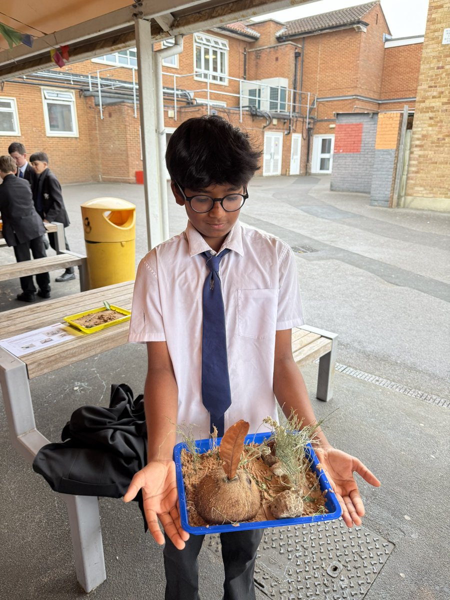 MsC_History's tweet photo. I took Year 7 outside today to build their own Buddhist Zen Gardens - they loved it! #Buddhism @shsrbk https://t.co/a1CHxEwT6Q