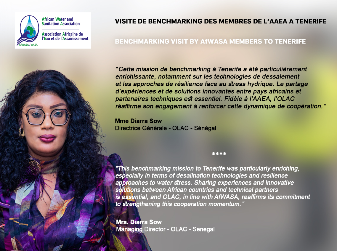 ✅ PAROLES FORTES DE TENERIFE

Nous vous proposons les mots de la Directrice Générale de l’OLAC Sénégal, qui souligne l’importance des échanges autour du dessalement et de la résilience au stress hydrique, et réaffirme l’engagement de son institution dans la dynamique régionale.