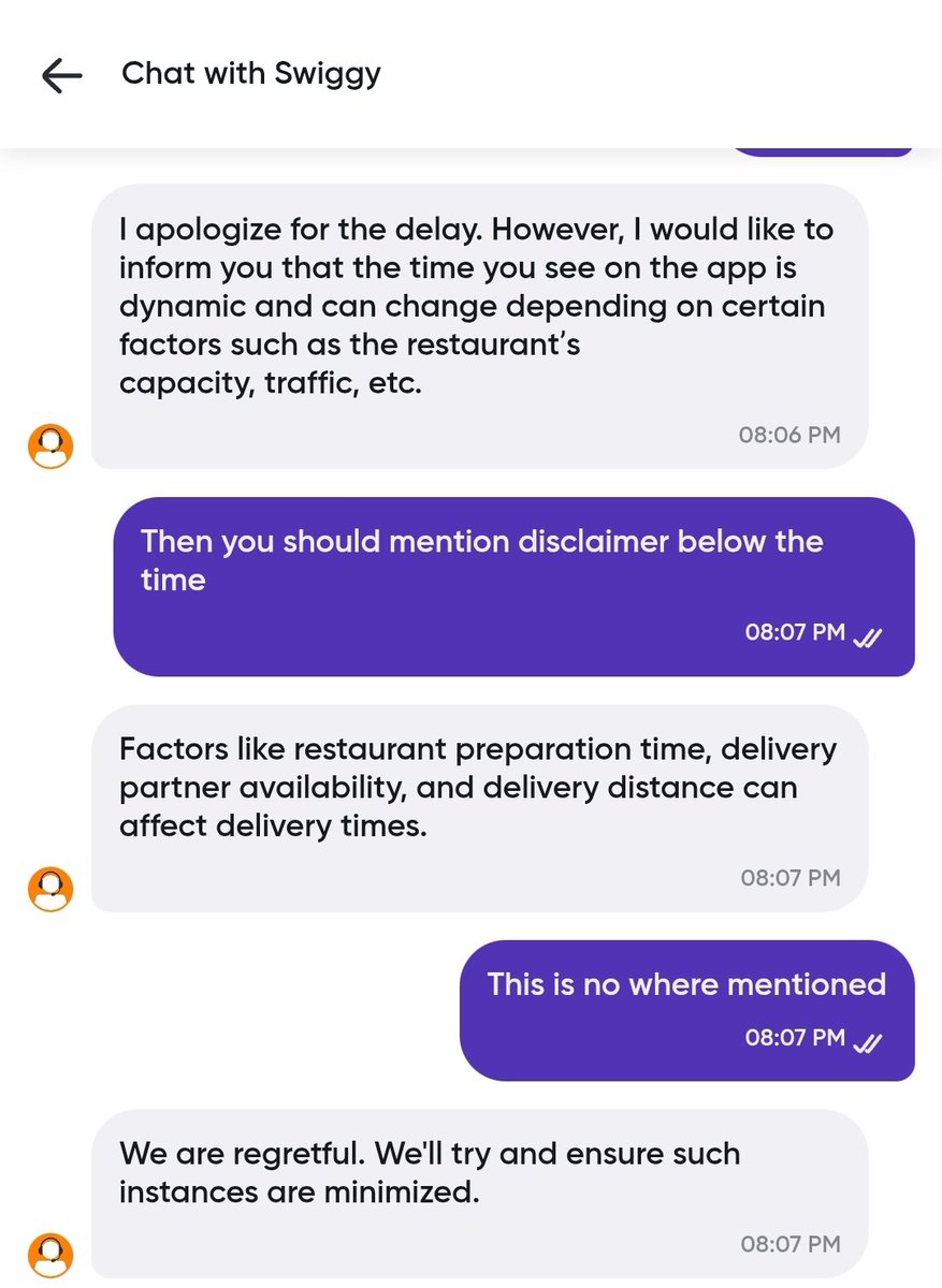 Socceroni's tweet photo. Ordered food at 7.26pm with bolt delivery option, received order at 8.06pm. Swiggy agent said because of traffic etc there will be delay. Is bolt a marketing gimmick or do they deliver orders in 15mins?

Order id - 210434185216385

@Swiggy @SwiggyCares #swiggybolt #Swiggy https://t.co/lBYjKoMj5W