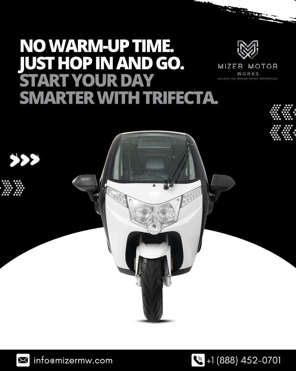 MizerI40373's tweet image. No idling, no warm-up, no wasted time—Trifecta UCV™ gets you moving the moment you’re ready. Instant power, smart systems, and zero hassle make every departure feel effortless.
.
#TrifectaUCV #SmartStart #InstantGo #ElectricFreedom #NoIdleAllDrive #UrbanMobility
