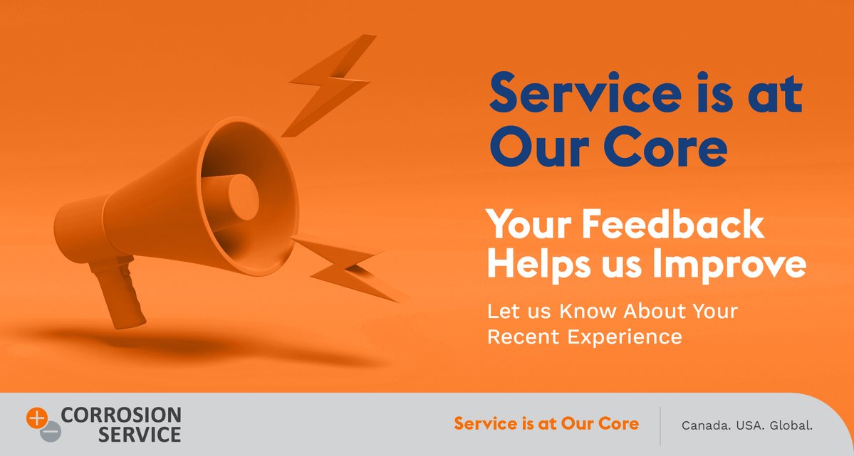 🌟 Your Opinion Matters! 🌟
Since 1950, <a href="/CSCLtweet/">Corrosion Service</a> has focused on great service and understanding the needs of our customers. We’re committed to improving &amp; innovating to deliver the best experience. Share your feedback with us!

🔗 bit.ly/3RBWJaT

#CustomerFeedback