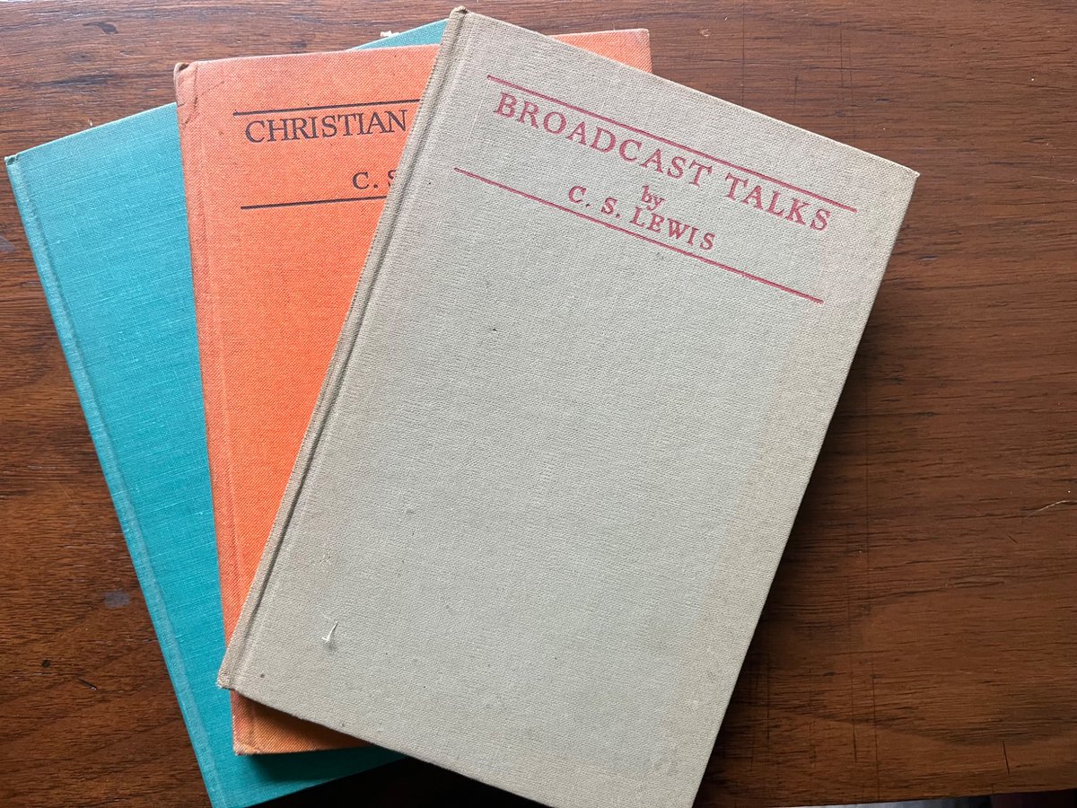I mean, I’m not trying to one-up this, but … how about first editions of the three works that were eventually compiled INTO Mere Christianity?