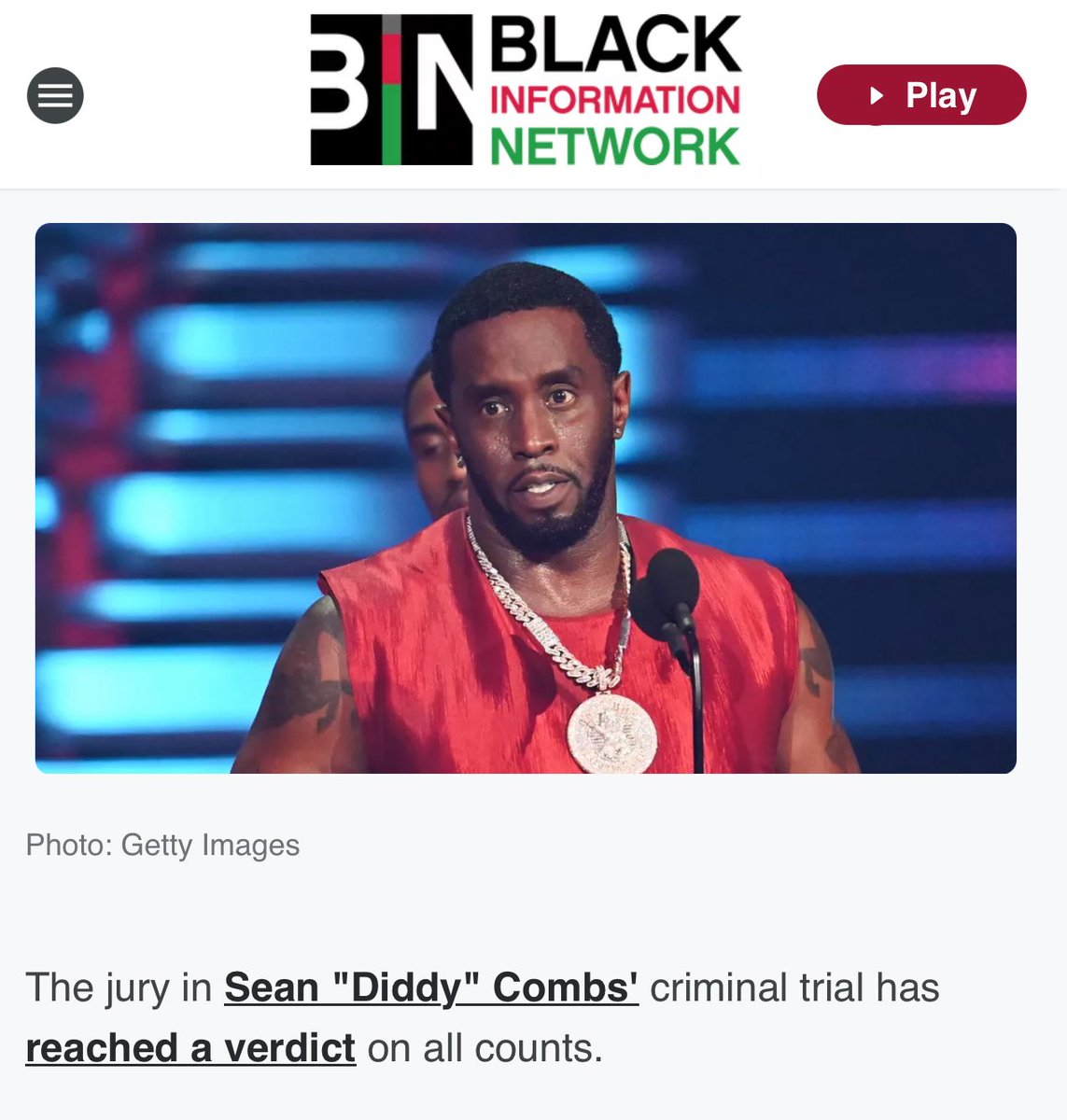 Sean “DIDDY” Combs

Verdict In

2 Guilty Counts (Transportation x Prostitution)

3 Not Guilty Counts (Sex Trafficking &amp; Racketeering)