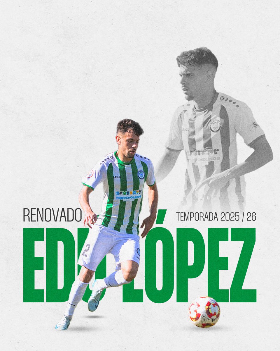 🟢 𝗥𝗘𝗡𝗢𝗩𝗔𝗗𝗢 | 𝗘𝗗𝗨 𝗟𝗢́𝗣𝗘𝗭 𝟮𝟬𝟮𝟲

El lateral derecho granadino renueva su compromiso y seguirá defendiendo nuestros colores en el debut en Primera Federación.

¡Estamos muy felices de que sigas con nosotros, <a href="/edu_lopez8/">Edu Lopez</a>! 💚

🔗 jtorremolinoscf.com/oficial-i-edu-…