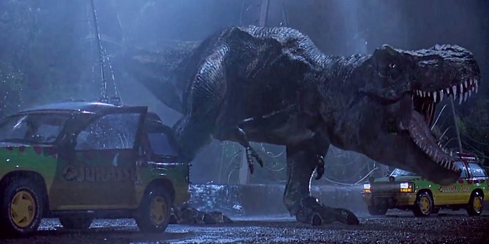 JonandAl's tweet image. Pretty amazing that they managed to keep this shot out of the trailers for the original Jurassic Park.