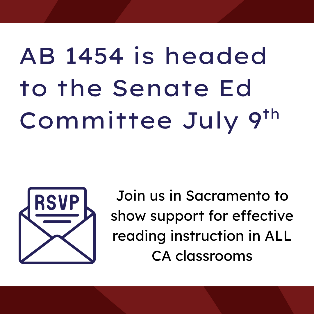 edvoice's tweet image. 📣CALLING ALL READING ADVOCATES
Let's fill the hearing room next week and show our senators that the people demand evidence-based reading materials for California's kids.
📆RSVP for more details: californiakidsread.org/event-details-…