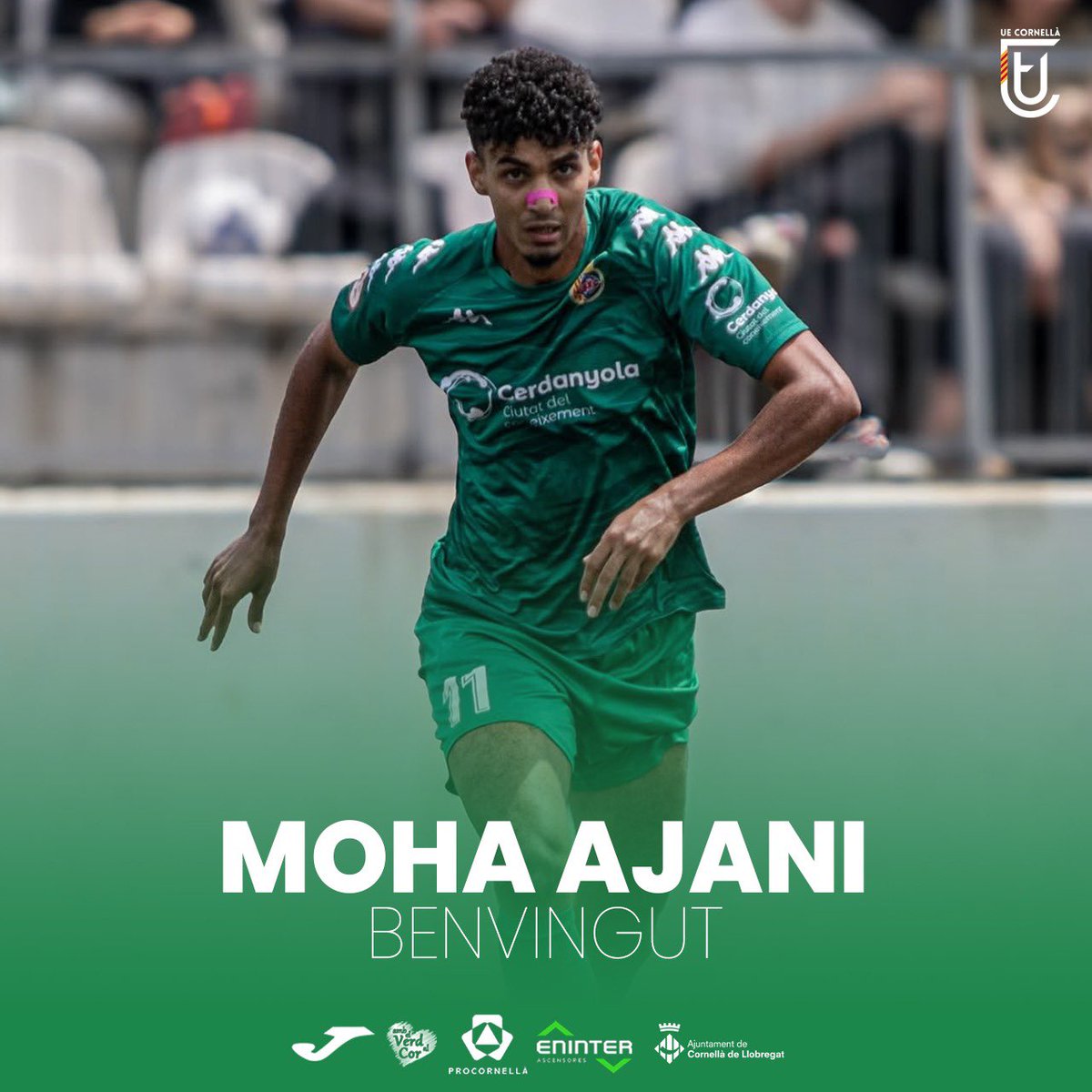 UE Cornellà 💚 (@ue_cornella) on Twitter photo 🆕 𝗙𝗜𝗧𝗫𝗔𝗧𝗚𝗘 𝟮𝟬𝟮𝟱 • 𝟮𝟬𝟮𝟲 🚨
✍🏻 El migcampista Moha Ajani, vuitè fitxatge per a la #UECornellà!
🟢 Benvingut, <a href="/Aj_ani6/">Mohammed Ajani</a>!
🔗 uecornella.cat/ca/moha-ajani-…
#CornellàSomTots #Ambelverdalcor 💚 🆕 𝗙𝗜𝗧𝗫𝗔𝗧𝗚𝗘 𝟮𝟬𝟮𝟱 • 𝟮𝟬𝟮𝟲 🚨
✍🏻 El migcampista Moha Ajani, vuitè fitxatge per a la #UECornellà!
🟢 Benvingut, <a href="/Aj_ani6/">Mohammed Ajani</a>!
🔗 uecornella.cat/ca/moha-ajani-…
#CornellàSomTots #Ambelverdalcor 💚