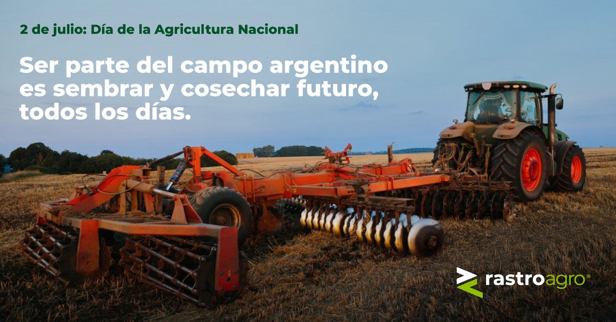 RastroAgro's tweet photo. Con compromiso, esfuerzo y pasión, construimos una agricultura que impulsa a todo el país 🚜🌱 ¡Feliz Día de la Agricultura Nacional! 🇦🇷☀️

#RastroAgro #DíaDeLaAgriculturaNacional
#JuntoAlProductor #CampoArgentino #MaquinariaAgrícola https://t.co/7FXpB6OLiL