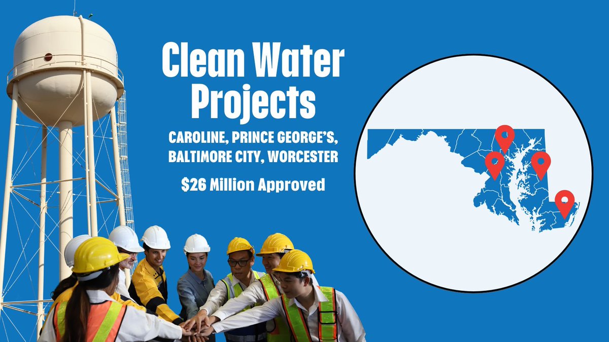 💧 Approved today: $26M in clean water projects!
✅ Safer, cleaner communities
✅ Local jobs &amp; economic growth
✅ Solar power, bio-energy, &amp; resilient infrastructure
Building a healthier, more competitive Maryland. 🌊☀️
MDE.maryland.gov #CleanWater #Sustainability
