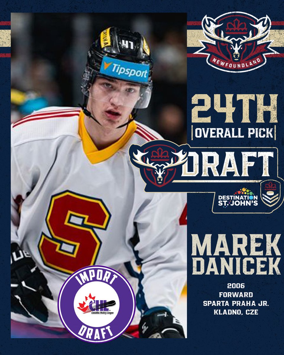 With the 24th overall pick in the #CHLImportDraft, the Newfoundland Regiment is proud to select Marek Danicek!

2006 | Forward | Kladno, CZE
Sparta Praha Jr.

Welcome to the Regiment.

Tickets --> mbcentre.evenue.net/events/QMJHL