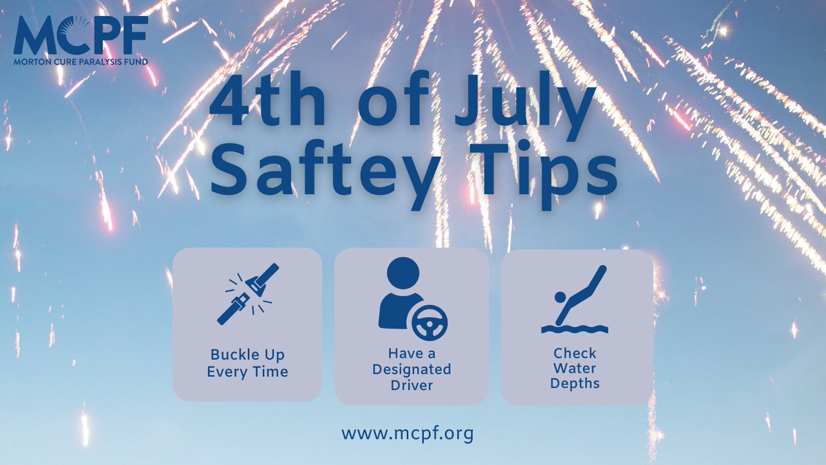 Celebrate safely this 4th of July! ✅ Buckle up. ✅ Check water levels before you dive. ✅ Assign a designated driver. Small actions save lives. Stay safe and enjoy the holiday! #MCPF #HolidaySafety #4thOfJuly #StaySafe