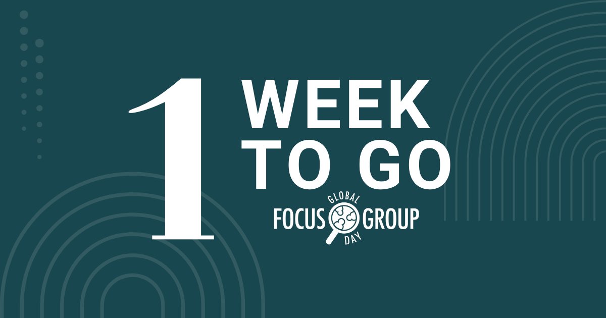 Next week is Global Focus Group Day! We’ll be flooding feeds with face-to-face love, celebrating the power of conversation, and highlighting the moments that make this work so memorable.

#GlobalFocusGroupDay #FaceToFaceMRX #Insights #mrx