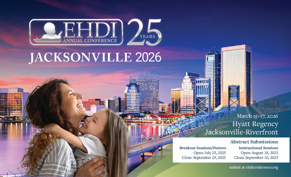 NDEHDI_NDCPD's tweet image. 🚨 Save the Date! 🚨 Join us for the 25th National EHDI Conference from March 15-17, 2026, in sunny Jacksonville, Florida! 🌴✨ We can’t wait to celebrate this milestone with you! Stay tuned for more details! #EHDI2026 #SaveTheDate