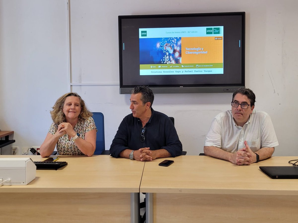 UNED Ceuta (@unedceuta) on Twitter photo Inauguración del curso de verano de la <a href="/UNED/">UNED</a> en <a href="/UnedCeuta/">UNED Ceuta</a> dedicado a la Tecnología y la Ciberseguridad dirigido por los profesores Cristina González <a href="/IndUned/">ETS Ingenieros Industriales de la UNED</a> y Rafael Pastor <a href="/ETSIIUNED/">ETSI Informática UNED</a> Inauguración del curso de verano de la <a href="/UNED/">UNED</a> en <a href="/UnedCeuta/">UNED Ceuta</a> dedicado a la Tecnología y la Ciberseguridad dirigido por los profesores Cristina González <a href="/IndUned/">ETS Ingenieros Industriales de la UNED</a> y Rafael Pastor <a href="/ETSIIUNED/">ETSI Informática UNED</a>
