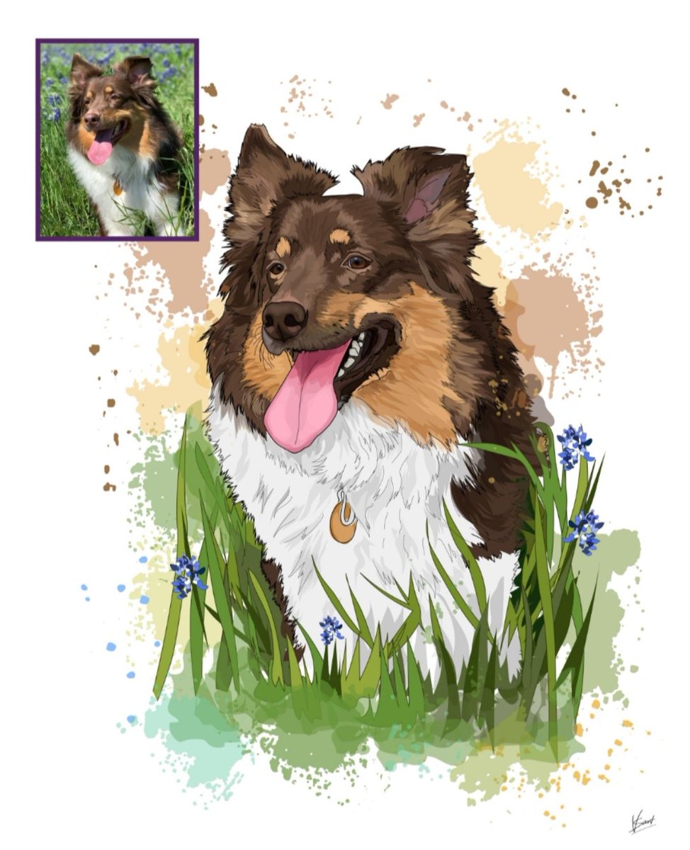 VsIllustrations's tweet photo. Custom digital pet portrait from photo 🐕 All of my custom illustrations are detailed, digitally drawn by hand.

Order through my Etsy shop now with 50% OFF 💕 
https://t.co/2bXdIKwrex

#DogLovers #custom #etsygifts #etsysale #etsy #TrendingNow https://t.co/iM8BmNTGlW